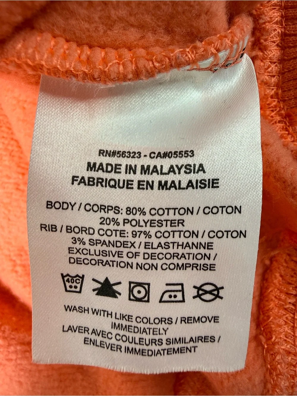 Nike Orange Embroidered Swoosh Crewneck Sweatshirt S